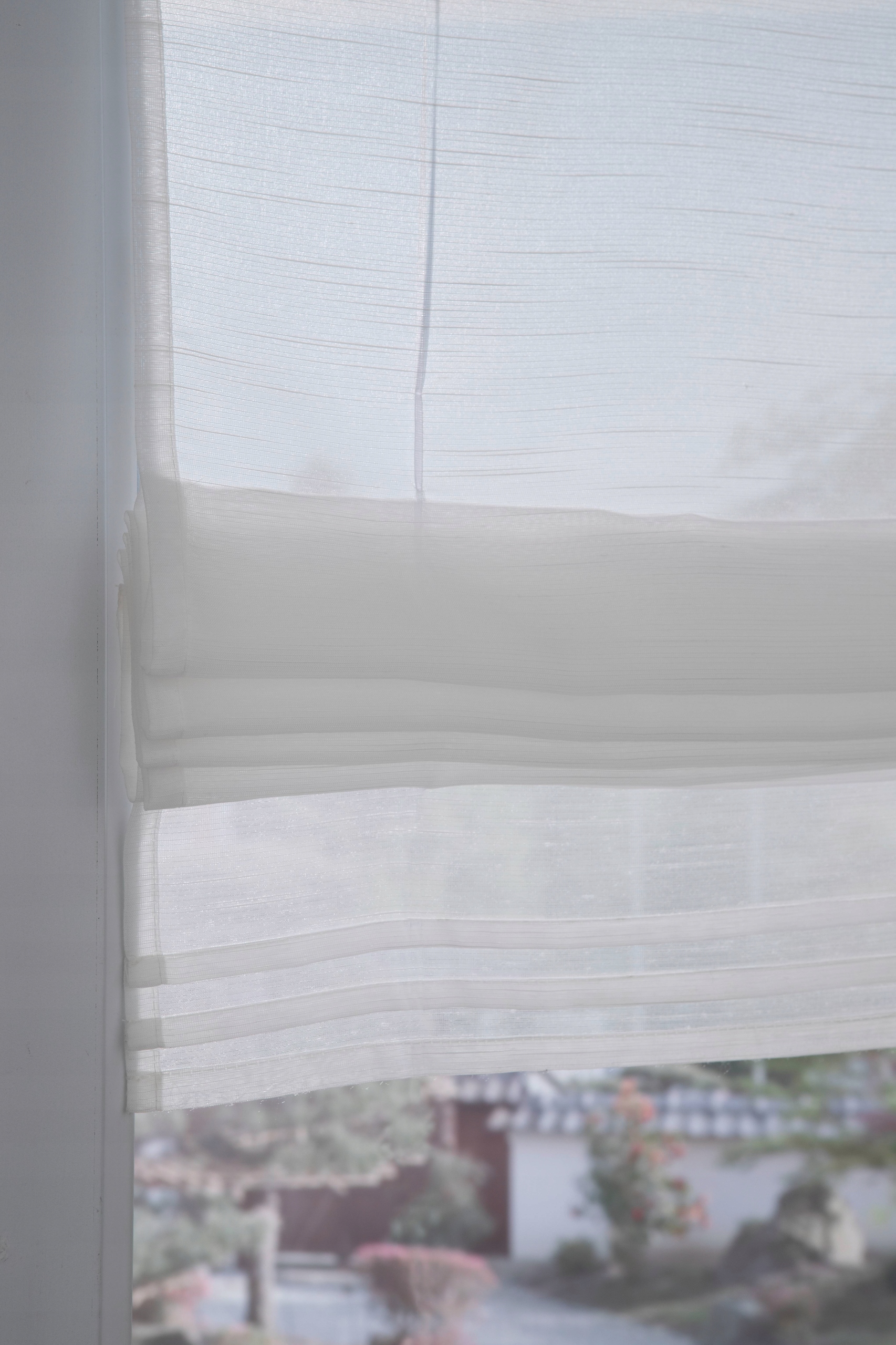 Roleta Rzymska woal biała 90 x 140cm Kolor biały