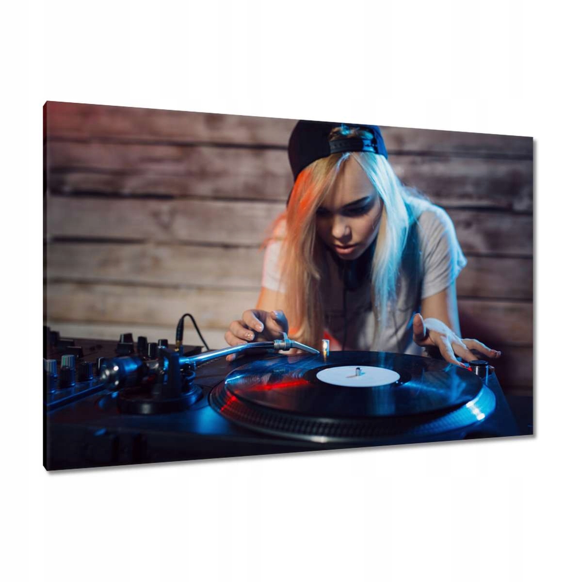 Obrazy 120x80 DJka Laska Dj Gramofon