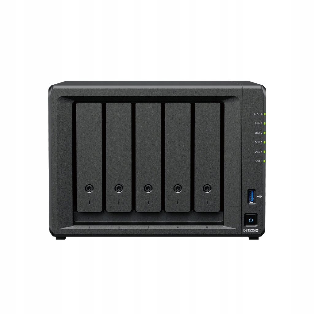 Synology DS1525+ 5-polohový Nas server, Amd Ryzen V1500B, 2× 2.5 GbE, M.2