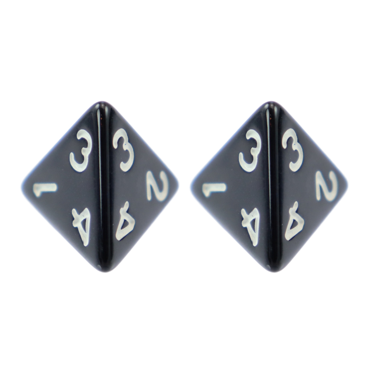 ZESTAW 2 KOSTEK K4 RPG CZARNA KOŚĆ CZTEROŚCIENNA