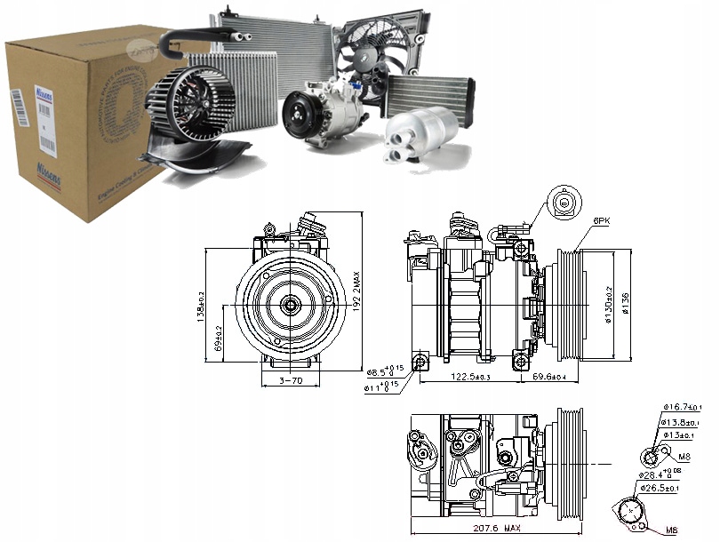 Компрессор кондиционера ALFA ROMEO 156 166