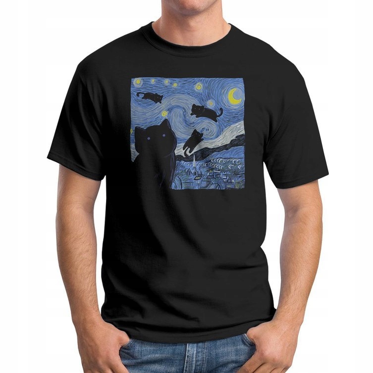 

Koszulka T-Shirt Cat Painting Obraz Sztuka S