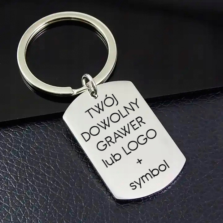 BRELOK do kluczy z GRAWER LOGO Prezent na Dzień Ojca Urodziny taty firma Marka inna