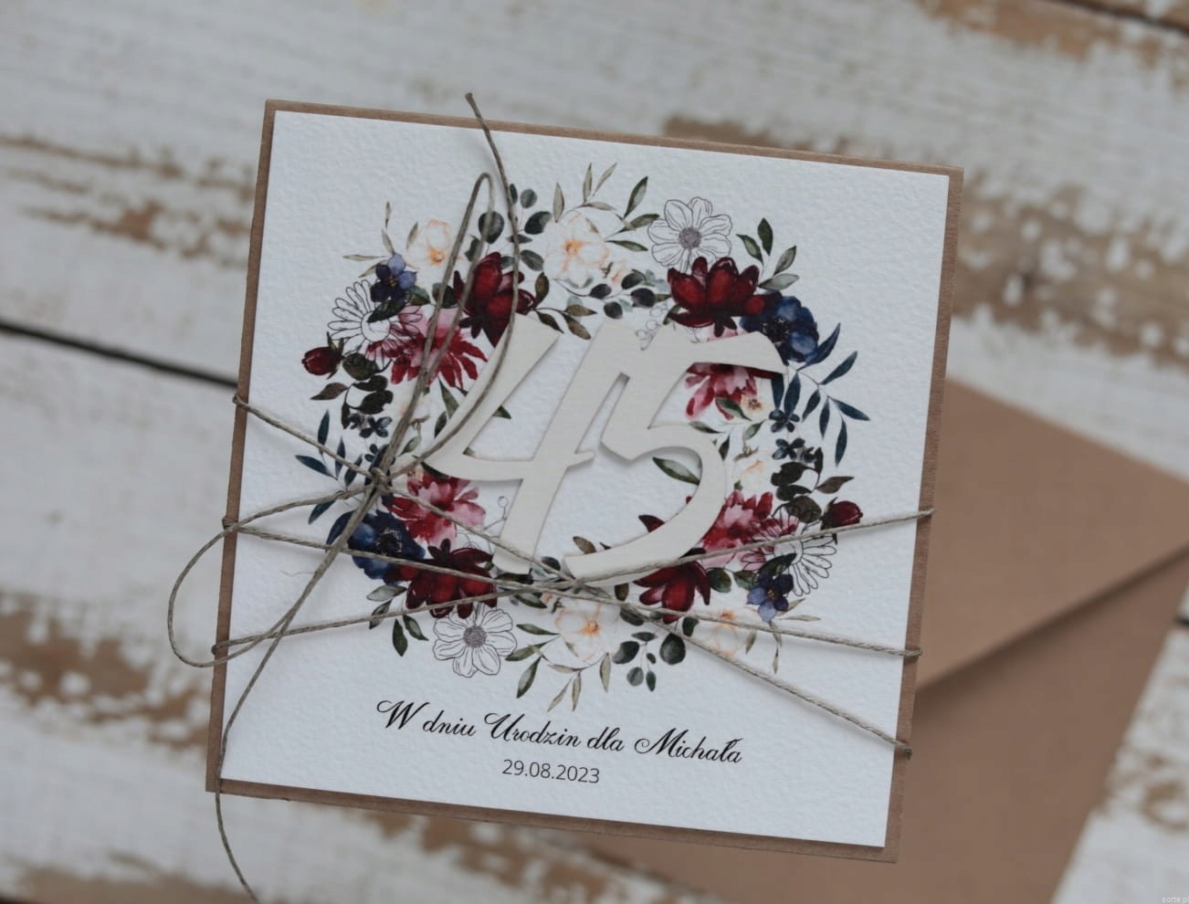 Přání, dárek 45. narozeniny s personalizací