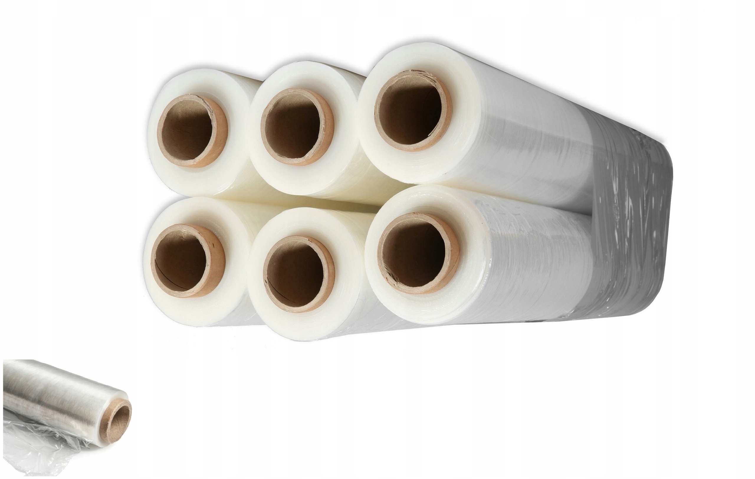6x 3kg folia stretch przezroczysta do owijania paczek palet do pakowania