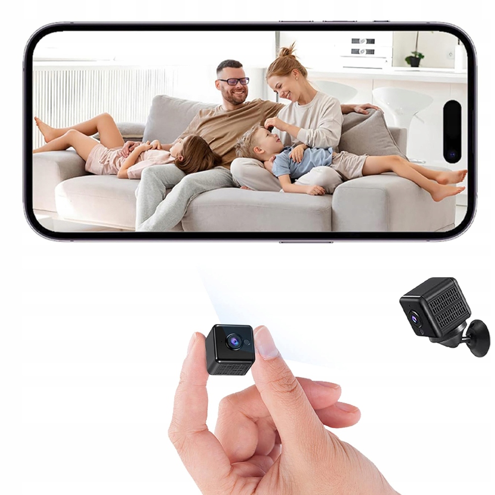 Kamera Mini Hd 1080P Bezdrátová Wifi 2.4GHZ S Noční Led Přehledem