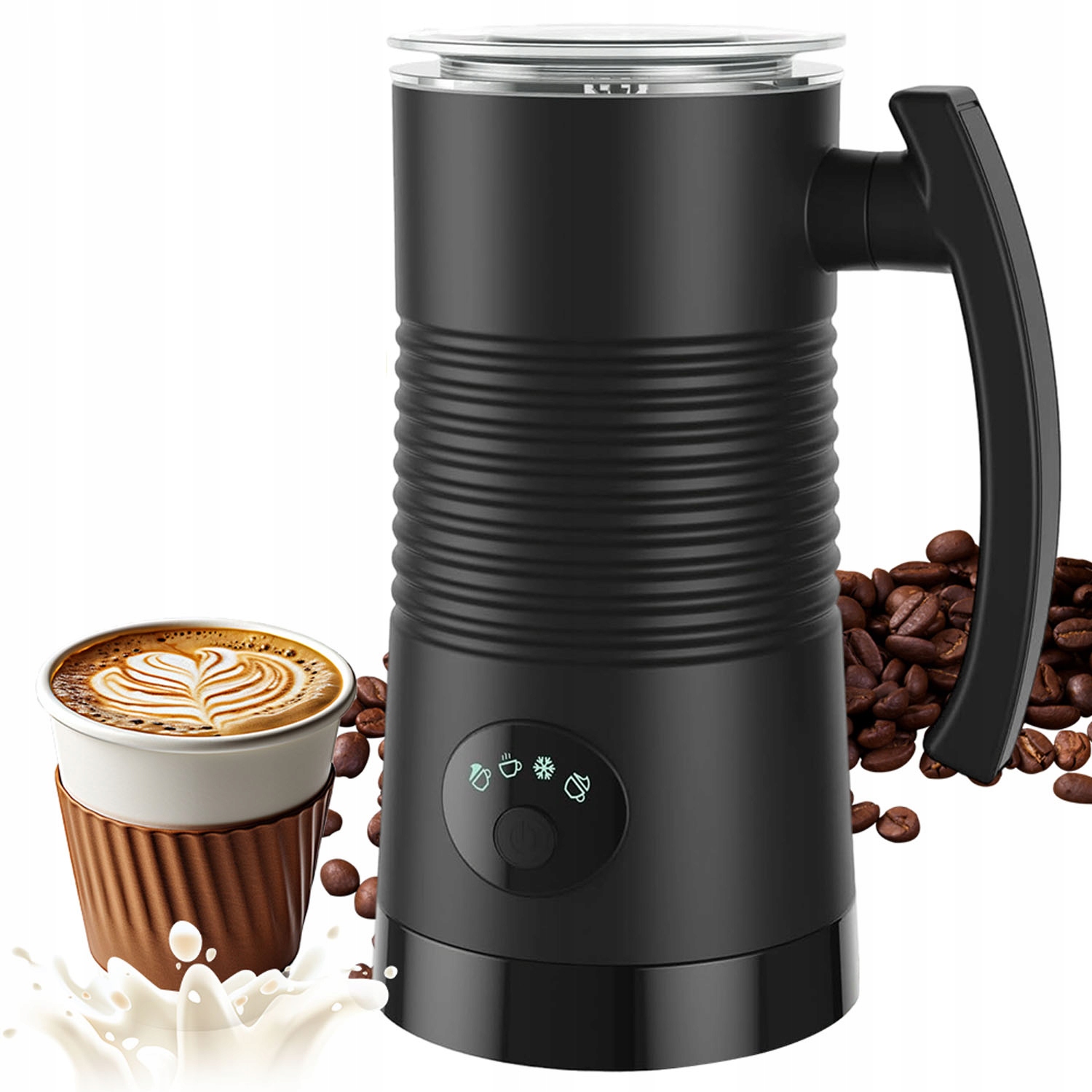 Napěňovač mléka a čokolády 4v1 Automatický ohřívač černý 400 W