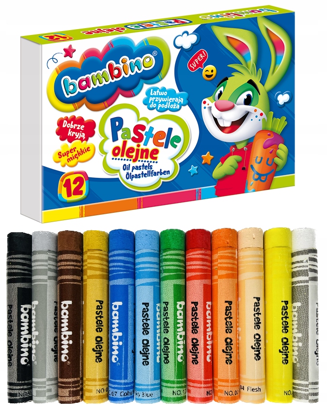 

Pastele Olejne Bambino Standard 12 kol