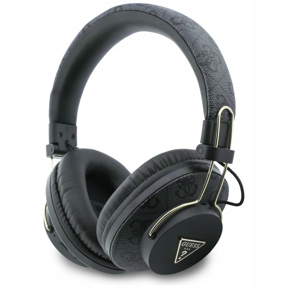 Sluchátka přes uši Bluetooth Enc černá Triangle Logo Guess s mikrofonem