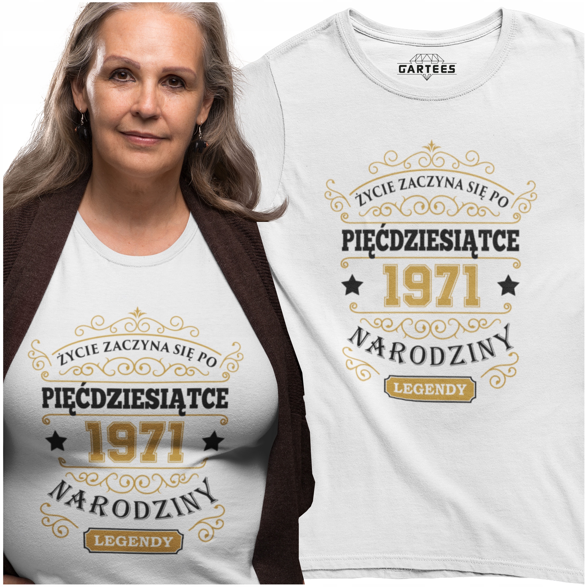 

Koszulka Damska Urodziny Legenda Pięćdziesiąt Lat
