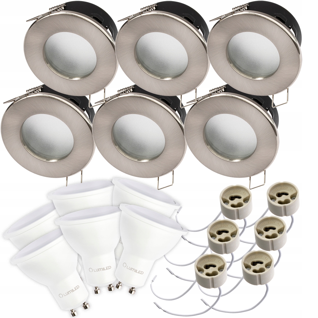 

6x Oprawa Hermetyczna żar Led 6W GU10 łazienkowa
