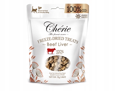 Chérie Premium 100% Pamlsek pro kočky Lyofilizované hovězí játra 12x30g