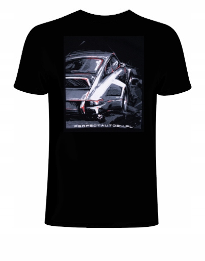 T shirt Koszulka samochód czarna męska S