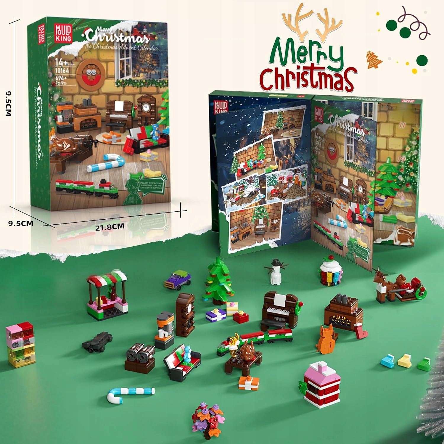 Adventní kalendář s kostkami Mould King 725 Pcs Lego Systém