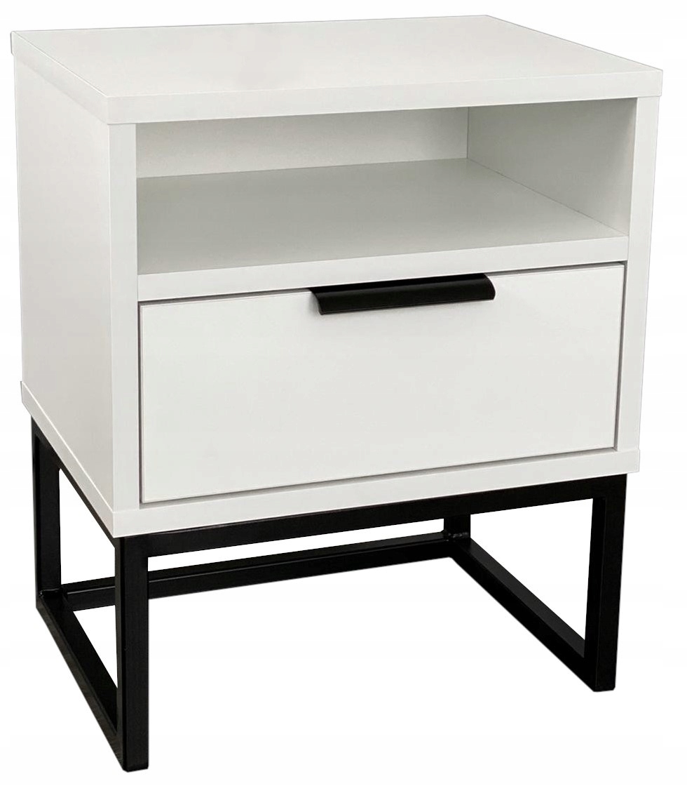 

Szafka Nocna biała Stolik Nocny biały loft design