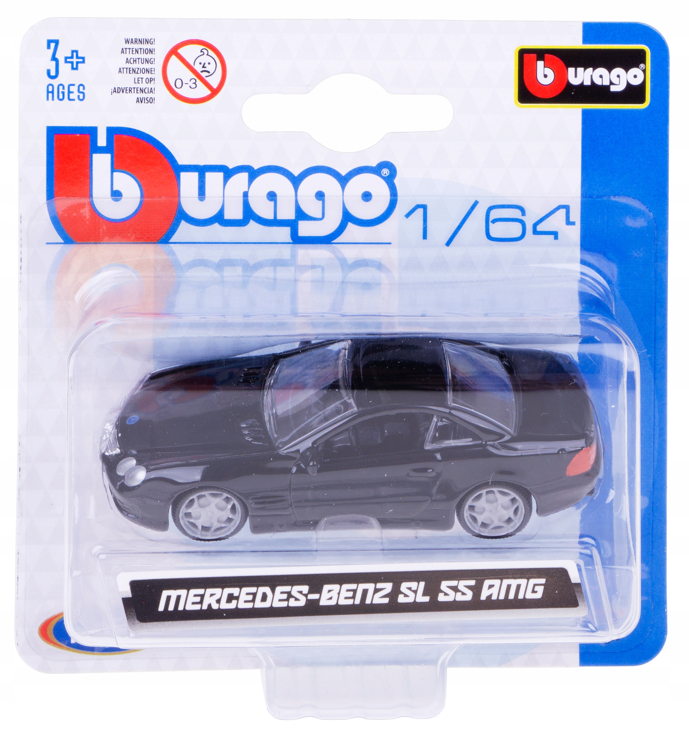 Mercedes-benz Sl Ss Amg Metal 1:64 Bburago Black