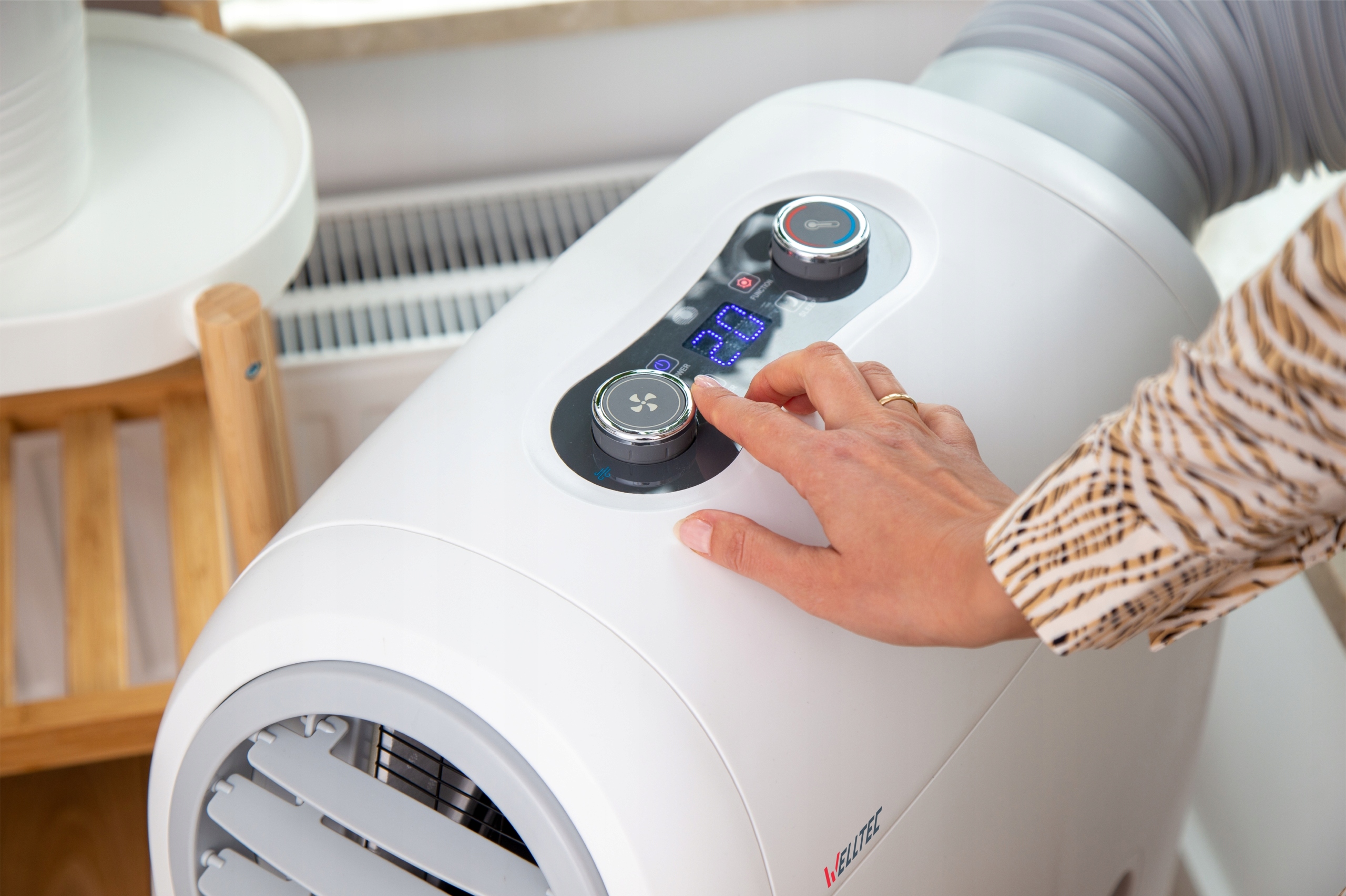 CICHY KLIMATYZATOR PRZENOŚNY WELLTEC ACH1212 5w1 WiFi 3,5kW 65m² +USZCZELKA Model ACH1212