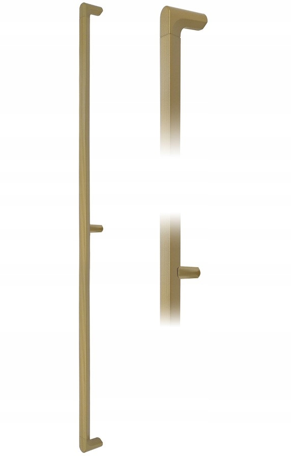 Dlouhý držák na nábytek, zlatý, ryhovaný, Aqua 16253A08000.V5, rozteč 800 mm