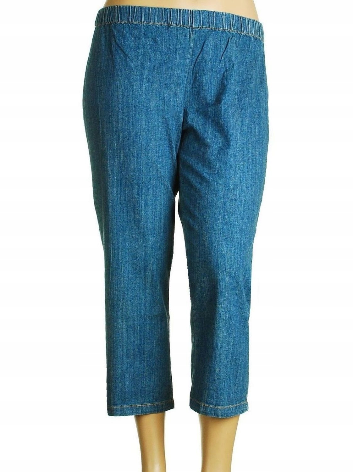 

Studio niebieskie spodnie 3/4 jeans rybaczki 48