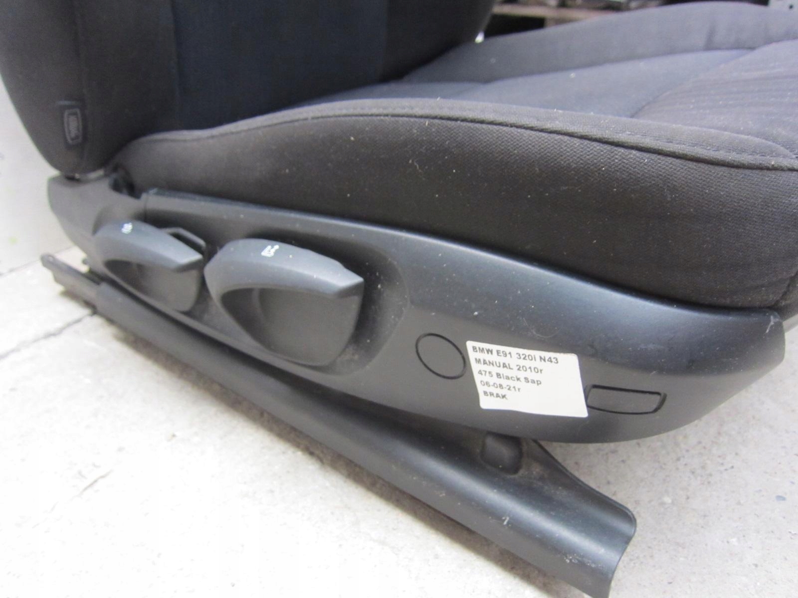 BMW E91 E90 2005-2010 sedačka spolujezdce pravý cerný MATERIAL tapacír