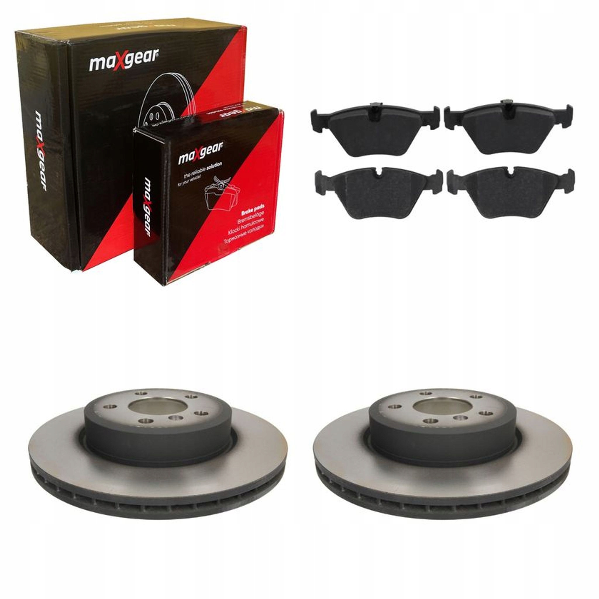 2× MAXGEAR 19-1841 тормозной диск + колодки торм. BMW P. E46 98-