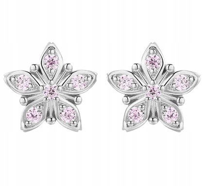 Stříbrné náušnice Ag 925 květy IM0300423KSR