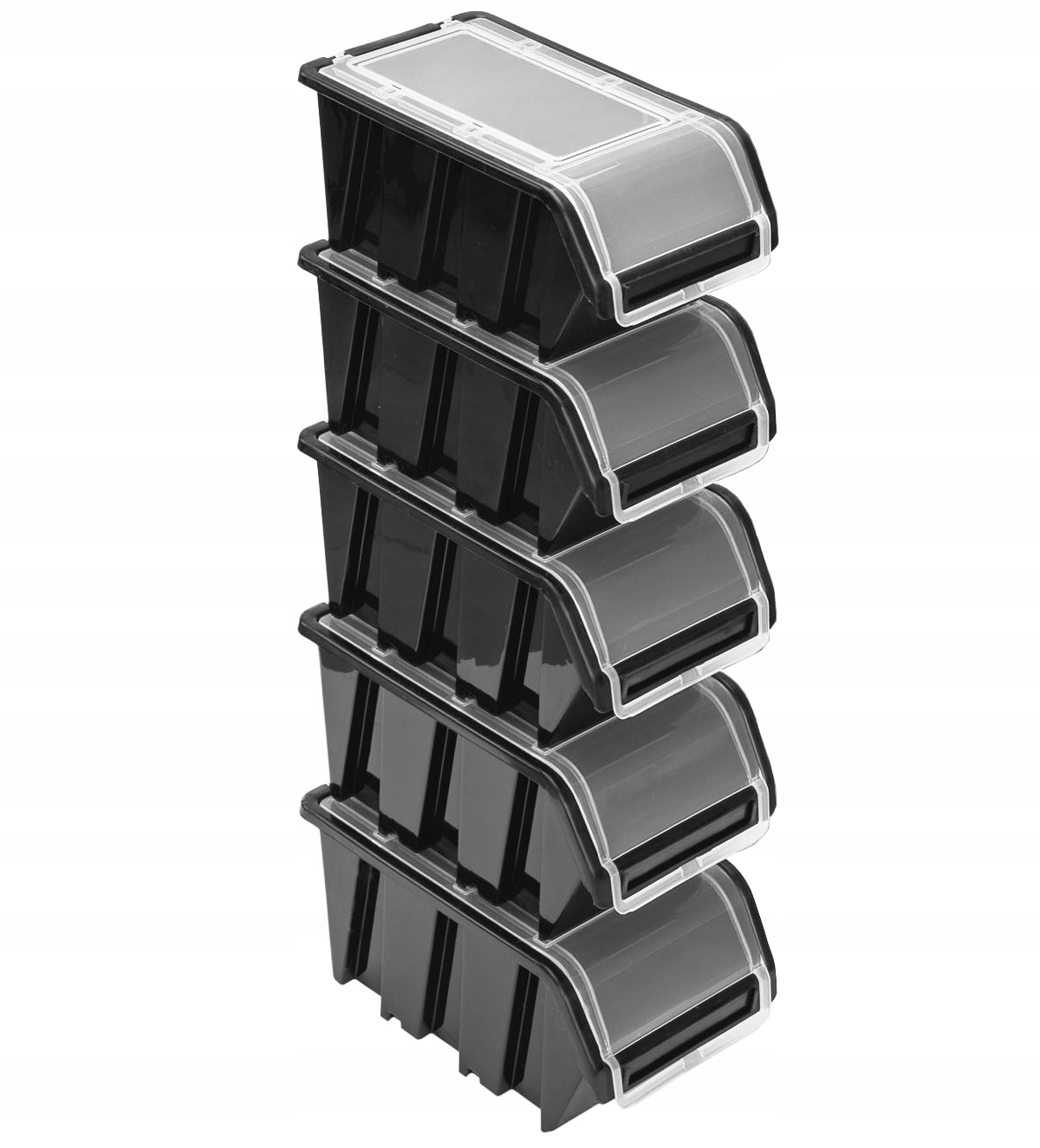 5x Kuweta pojemnik z klapką NPKL10 czarne