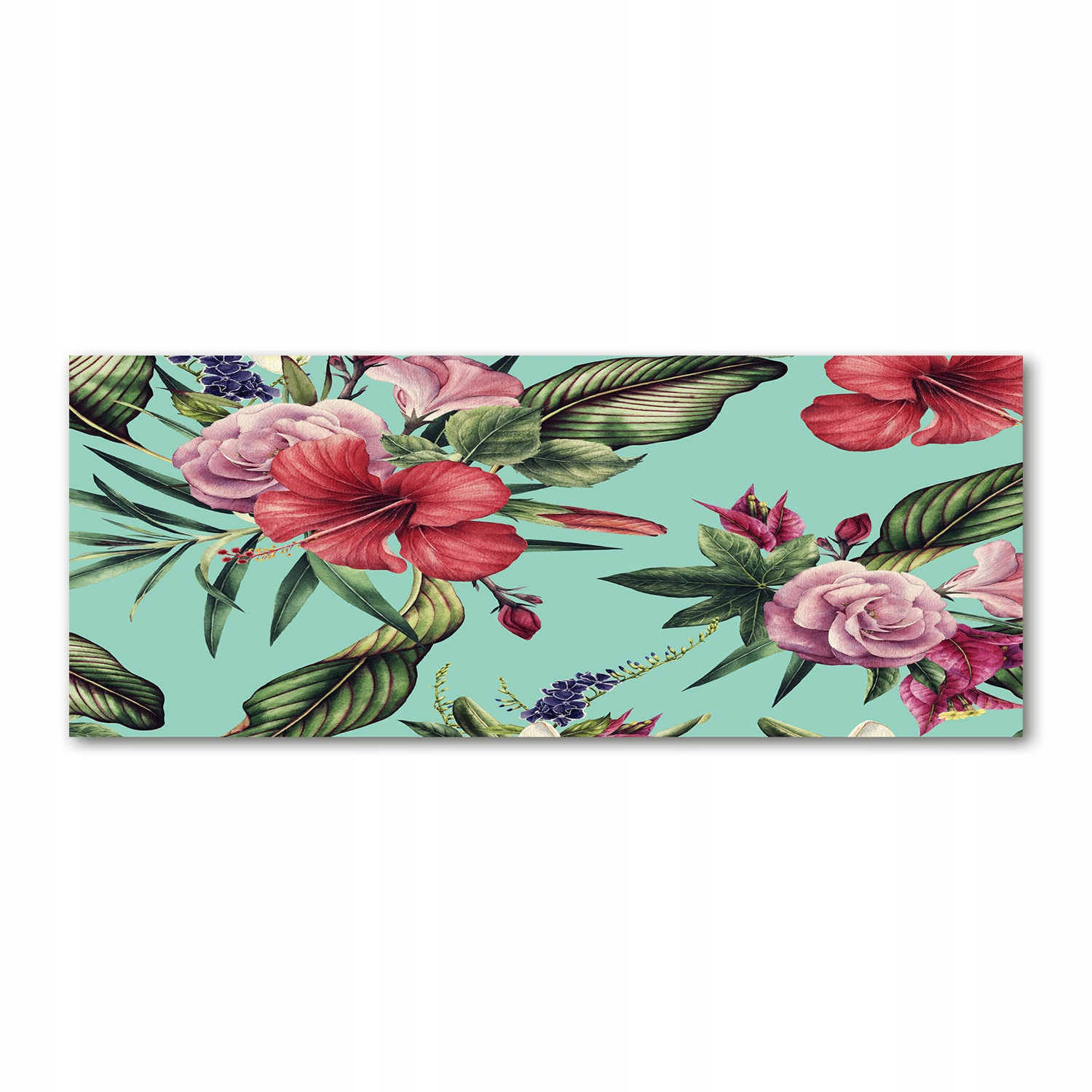 

Foto obraz szkło akryl Tropikalne kwiaty 125x50 cm