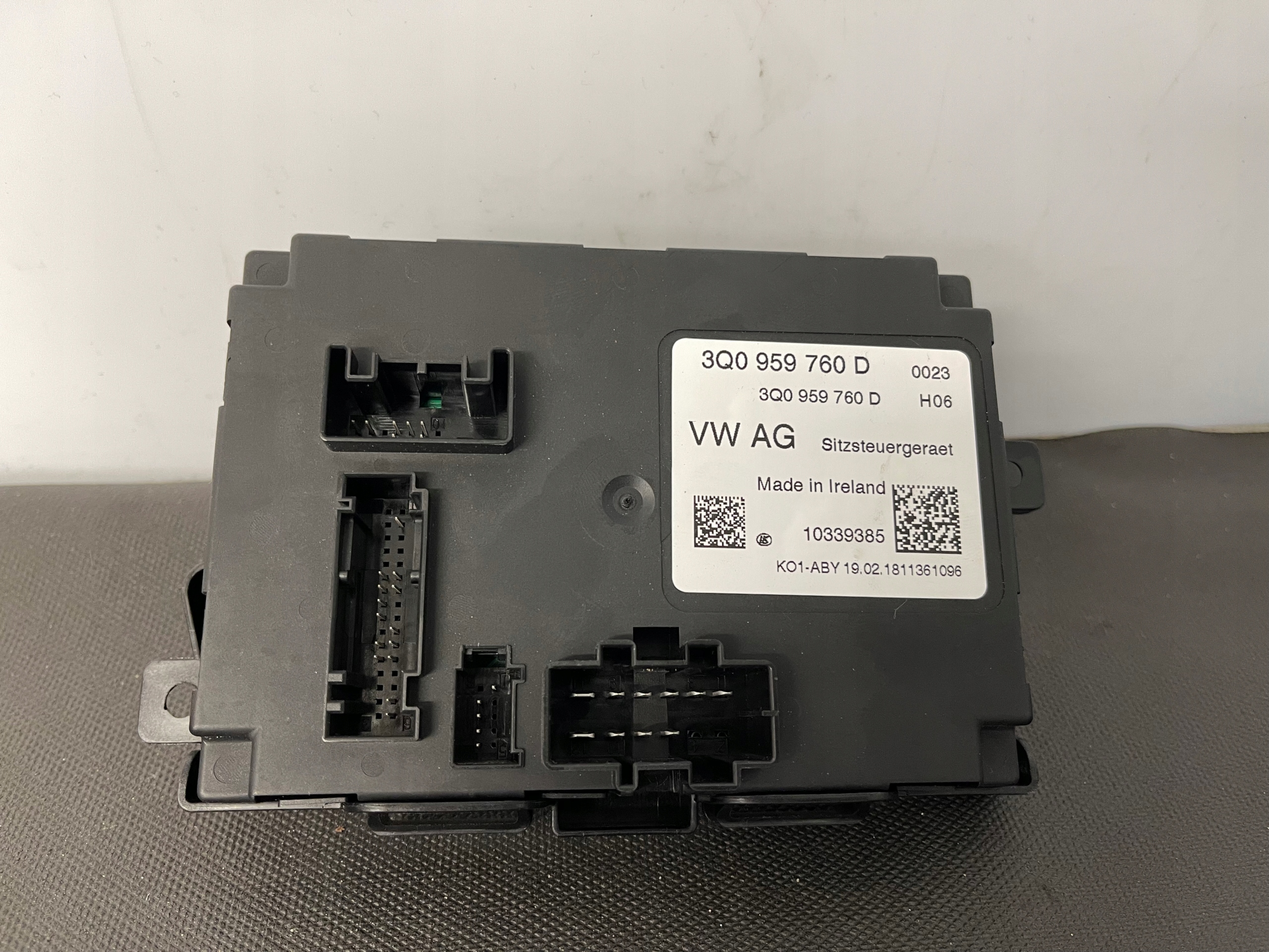 Module Siège PAMIEC EGROCOMFORT VW PASSAT B8 3Q0959760D