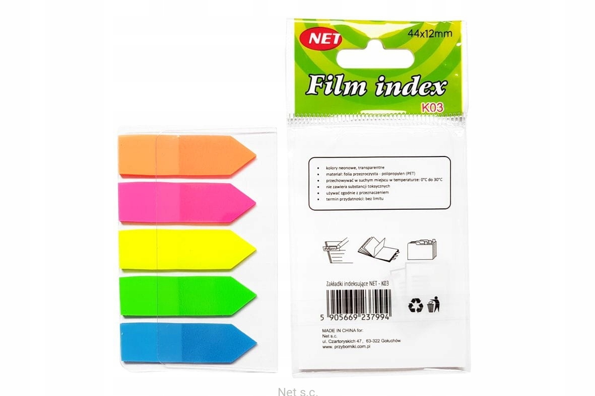 

Zakładki indeksujące strzałki 12x45 mm