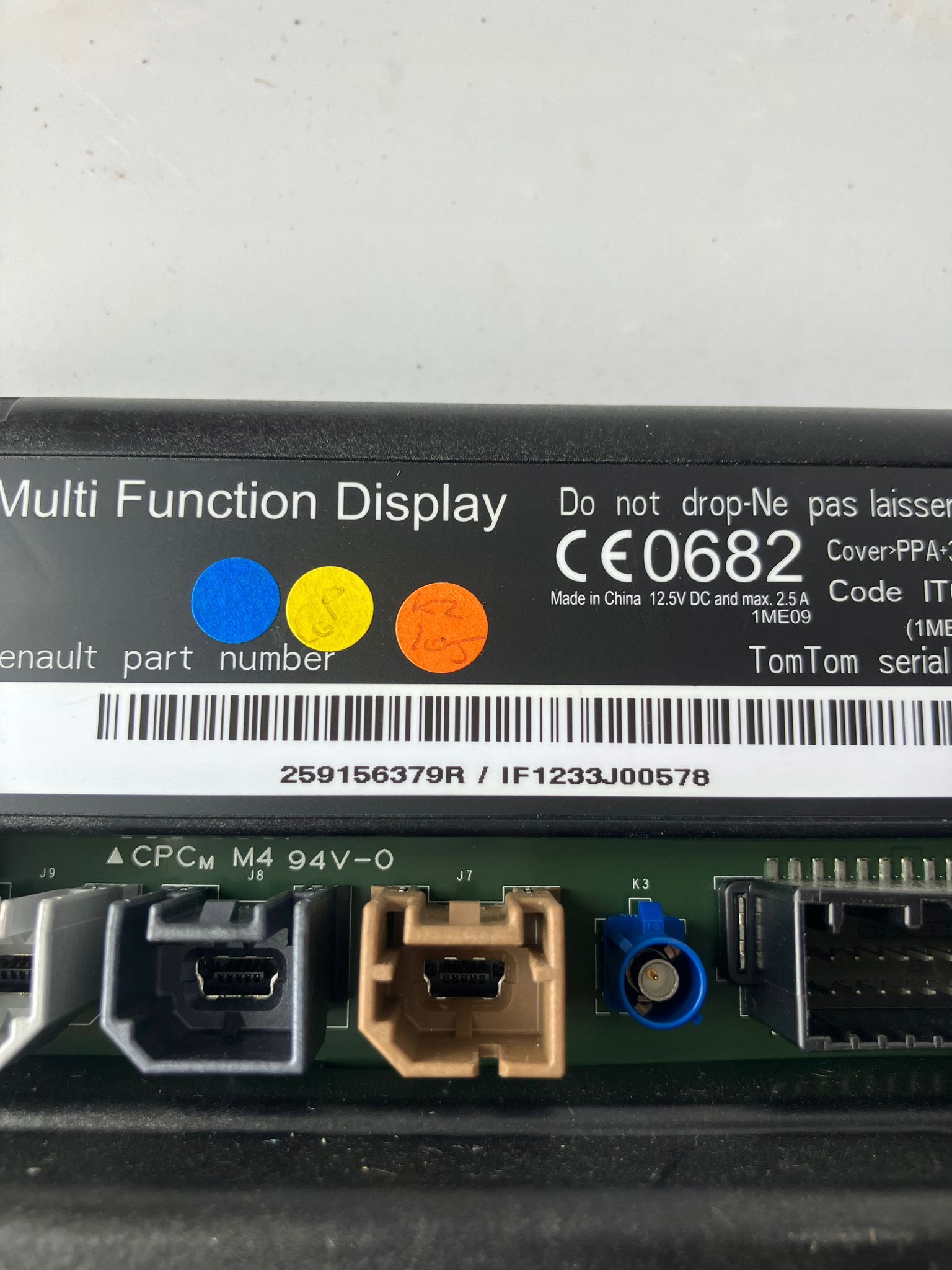 display navigation devices RENAULT ZOE 259156379R