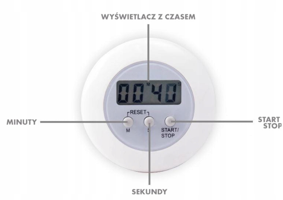 Minutnik kuchenny czasomierz elektroniczny timer Kod producenta 00001692