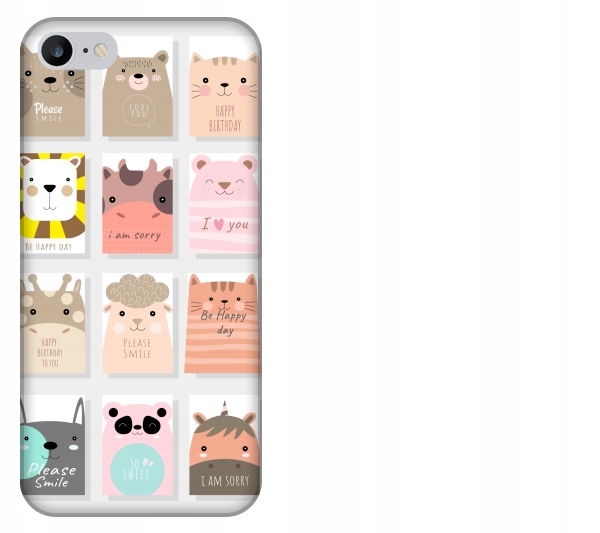 

Etui pokrowiec iPhone 8 Slodkie zwierzatka napisy