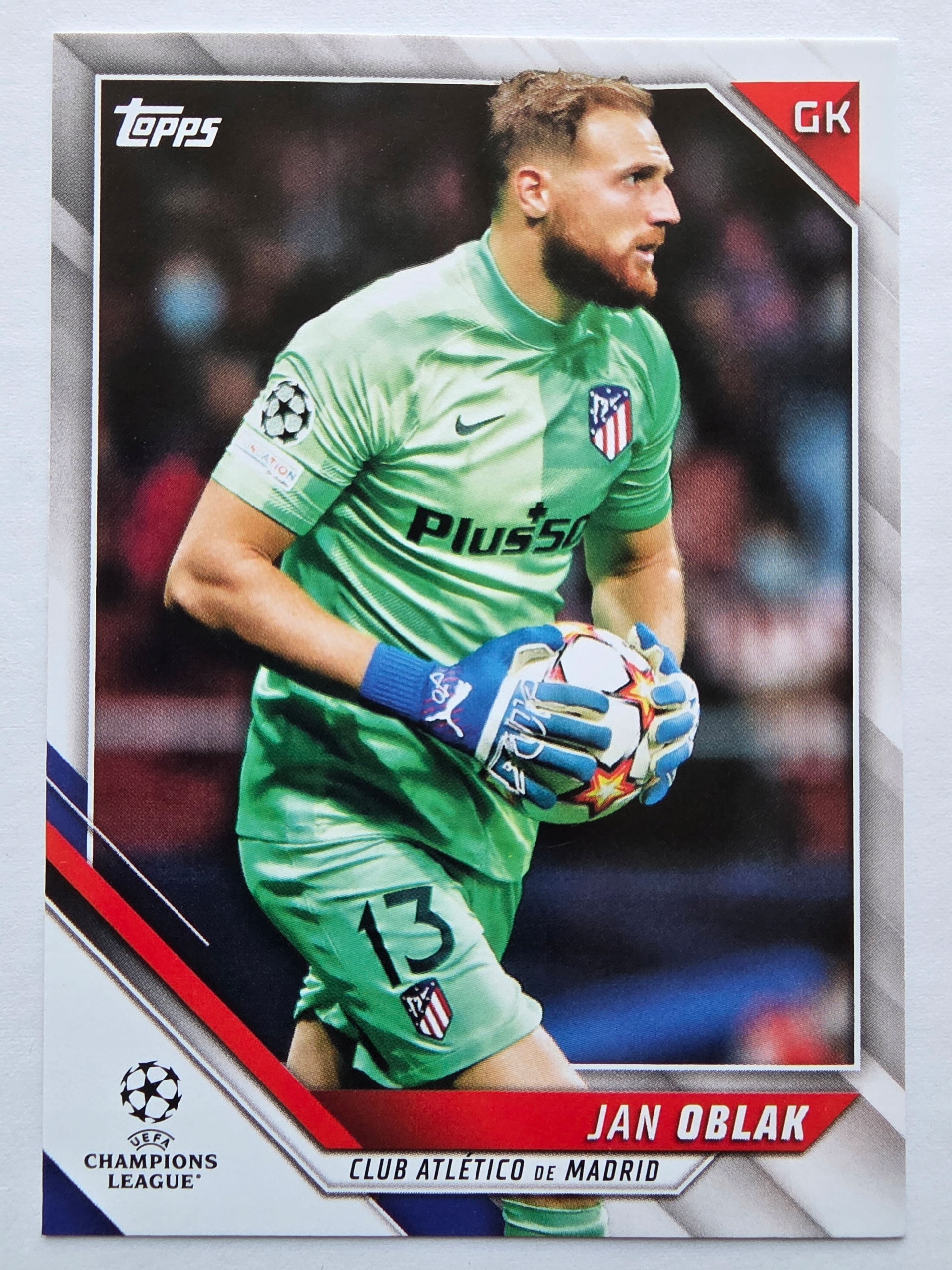 2021-22 Topps Chl Jan Oblak Atletico Madryt /NN17