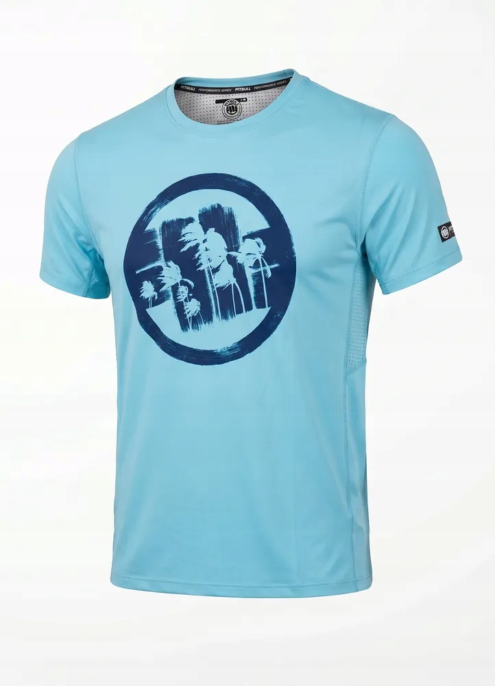 Męski t-shirt techniczny Pitbull koszulka treningowa sport Mesh Logo Palms