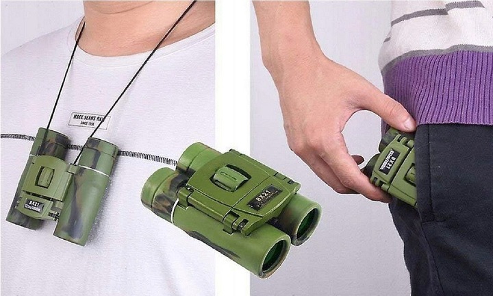 LORNETKA 8x21 DZIEŃ NOC SZKLANA OPTYKA DLA DZIECI Materiał guma metal plastik szkło sznurek