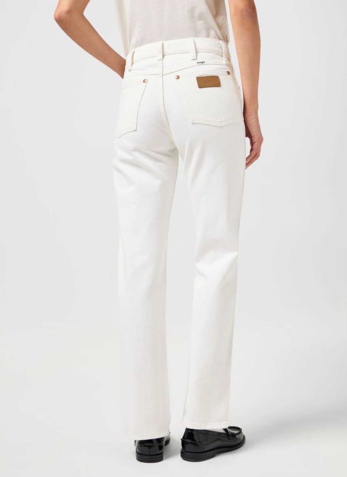 Dámské jednoduché džínové kalhoty Wrangler Sunset Worn White 112362619 34/32