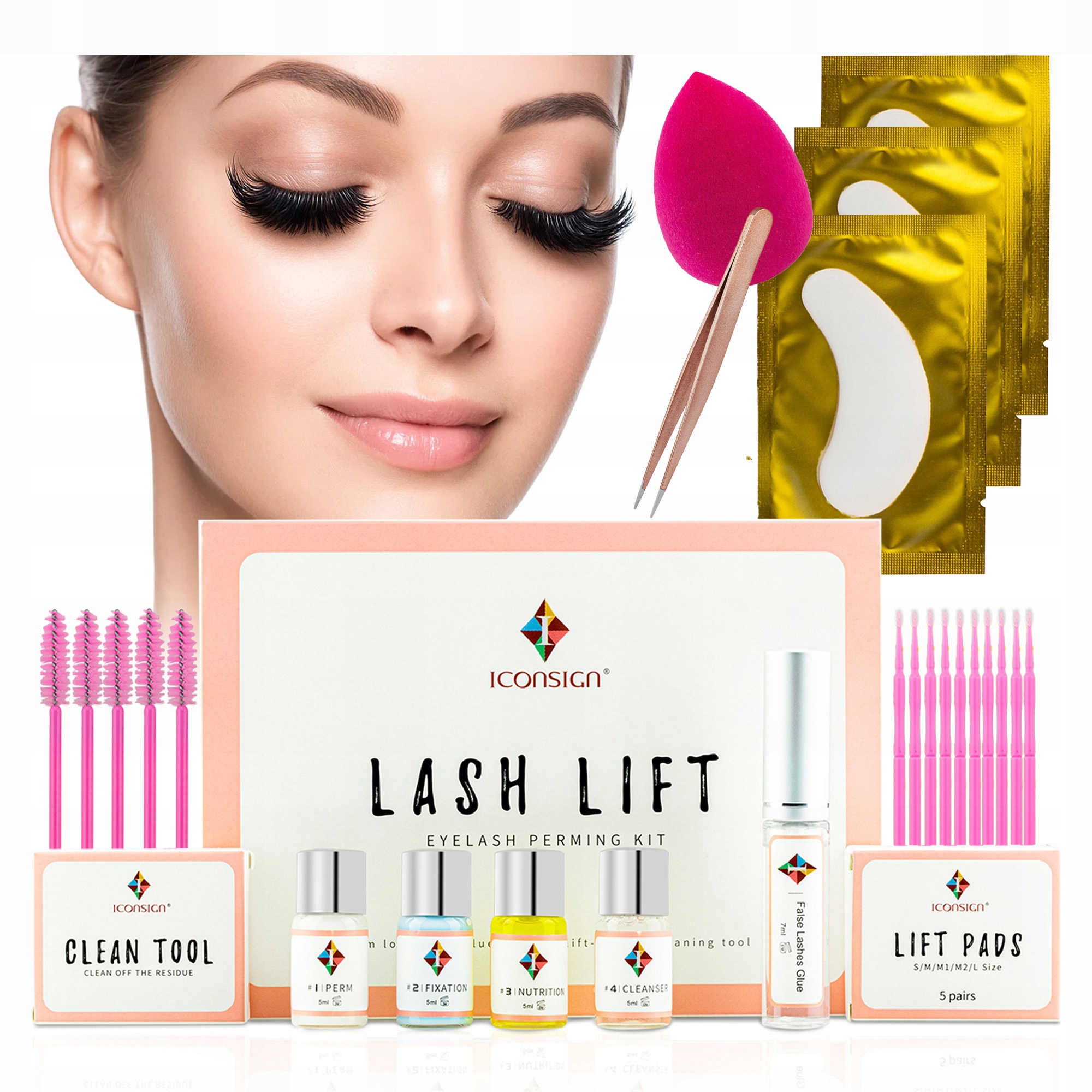 Lashlift Iconsign liftingová trvalá laminace řas Set XXL Bonus