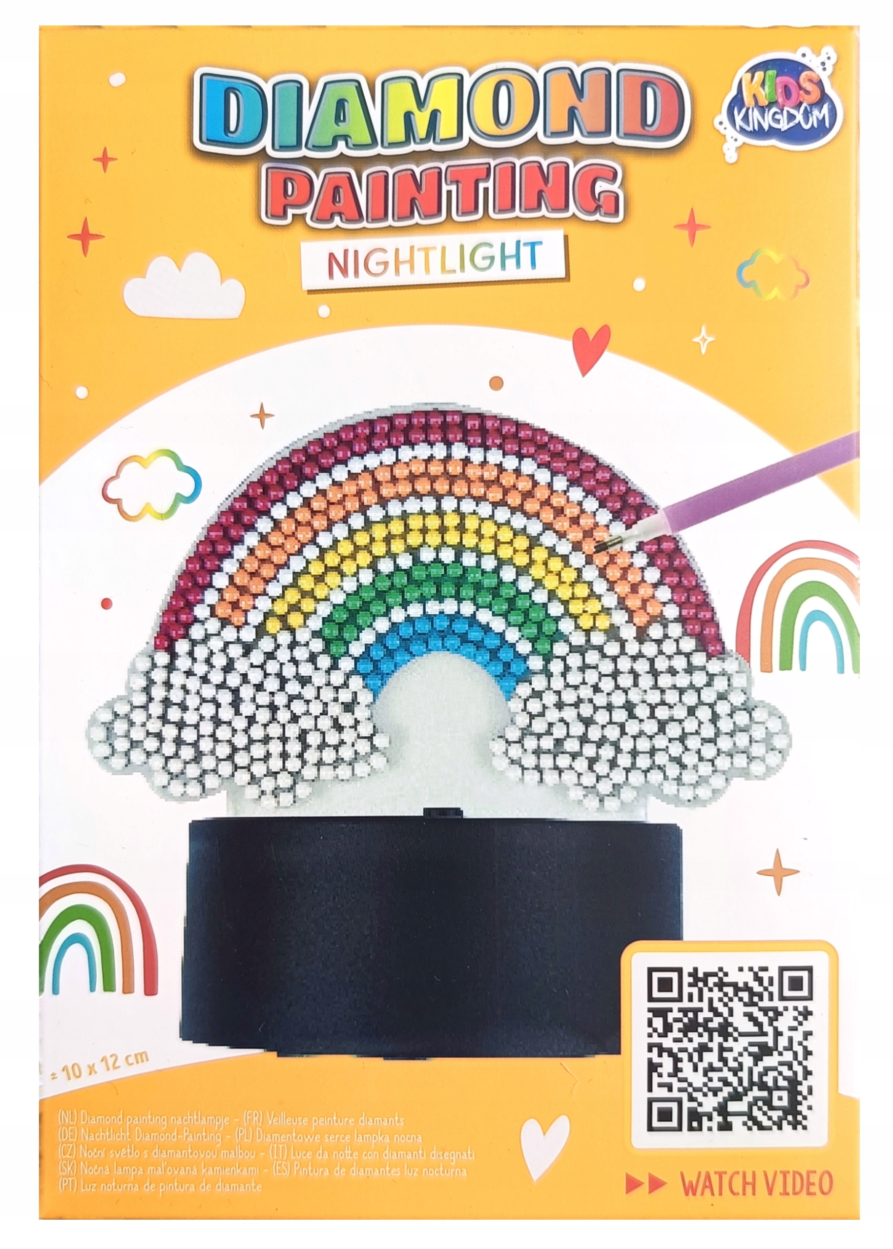 MOZAIKA DIAMENTOWA LAMPKA LED TĘCZA ZESTAW DIY HAFT MALOWANIE DIAMENTAMI