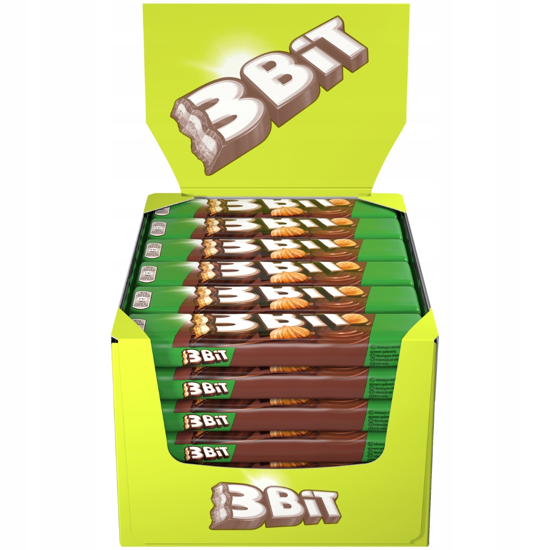 3Bit Tyčinka v čokoládě s ořechovou náplní a sušenkou 46 g x 42 ks