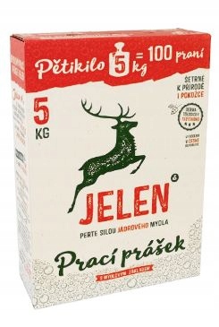 Prací prášek Jelen 100praní, 5kg Box