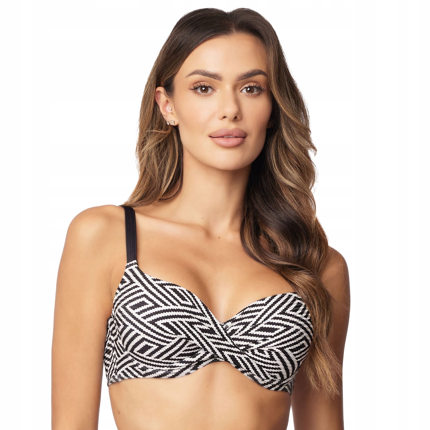 Vivisence 3222 Plavková podprsenka černobílá Push-up 90C