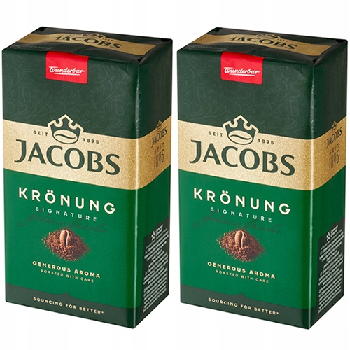 2x Oryginalna Kawa Mielona Jacobs Kronung Aeropress 500G Sypana Chemex =1KG