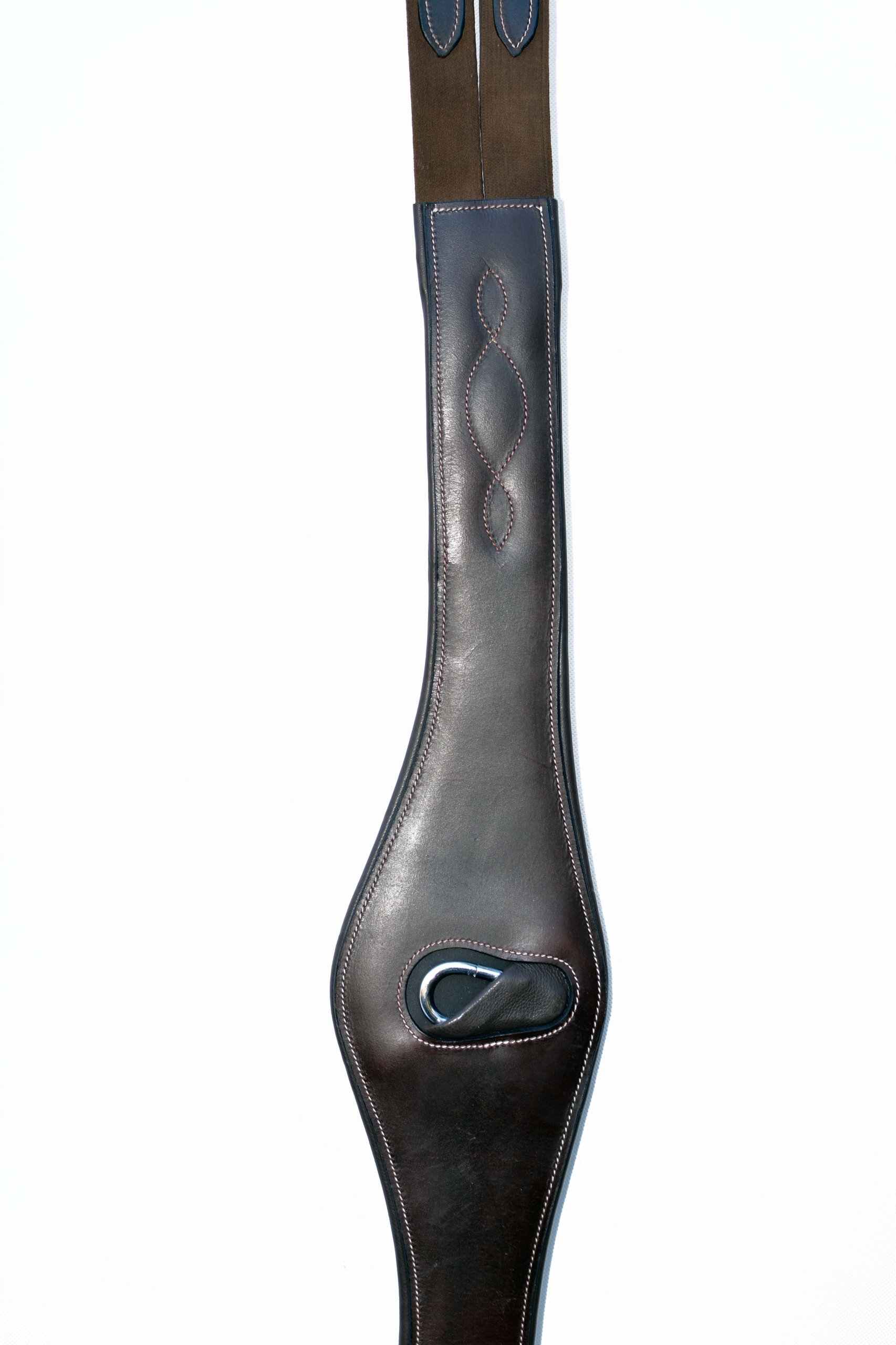 POPRĘG SKÓRZANY Z GUMAMI -EKSKLUZIW 125CM Kolor dominujący brązowy