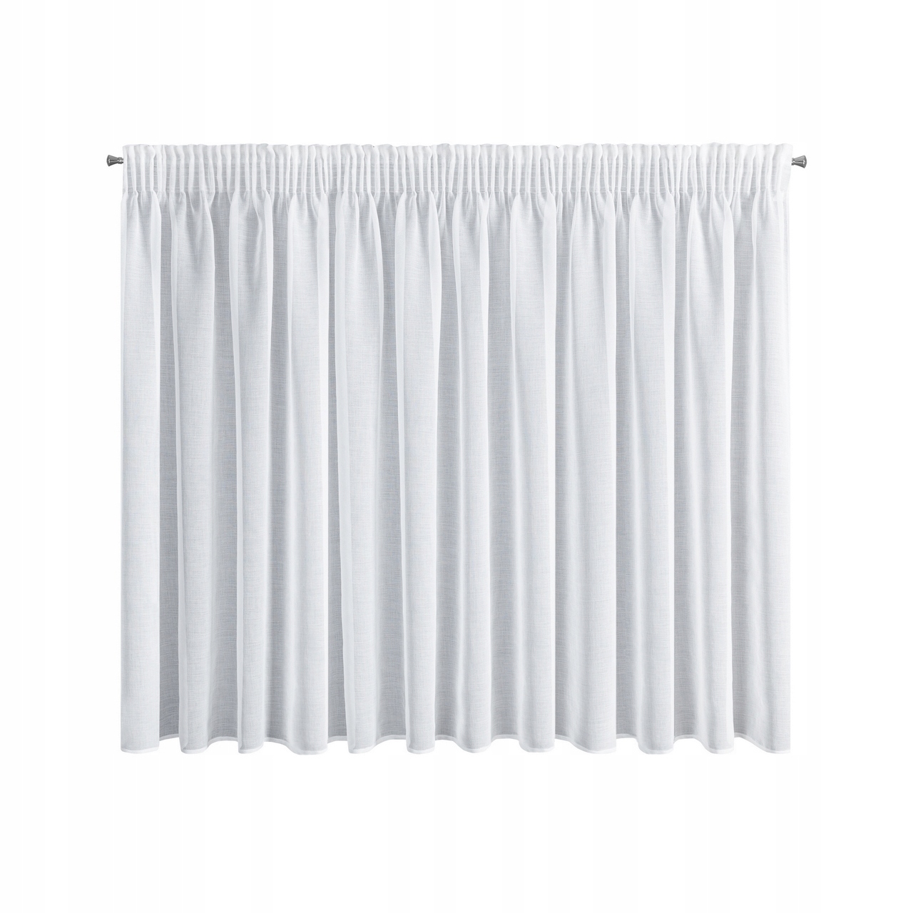 

Biała firana szeroka krótka etamina 350x150 taśma