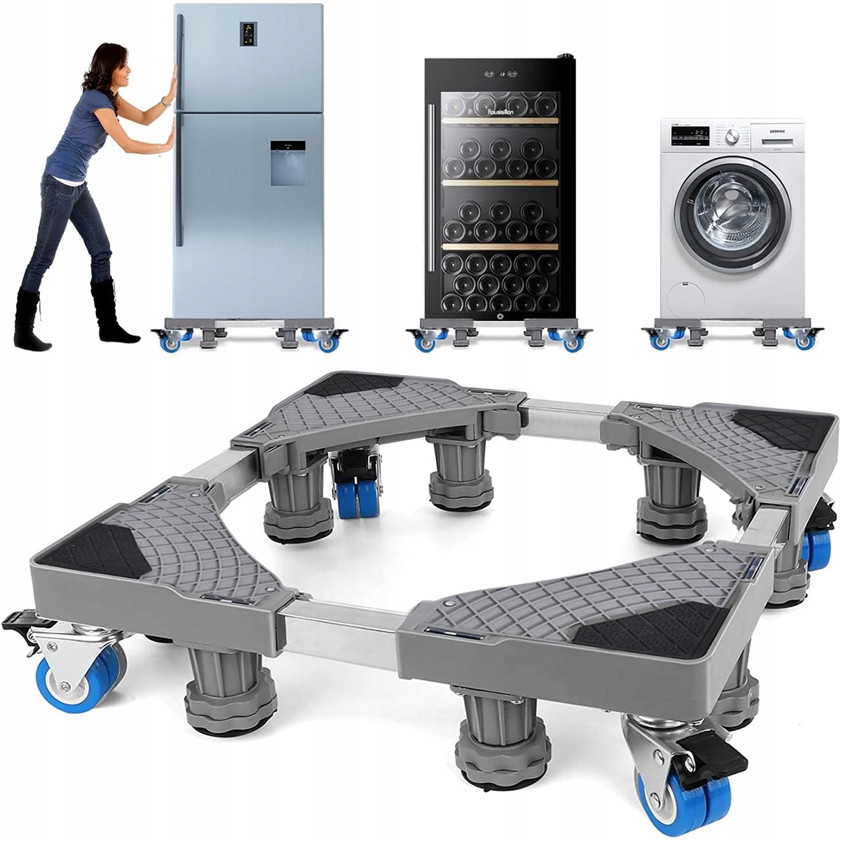 Podstawa Pod Agd Pralka Suszarka Lodówka Na Kółkach Regulowana