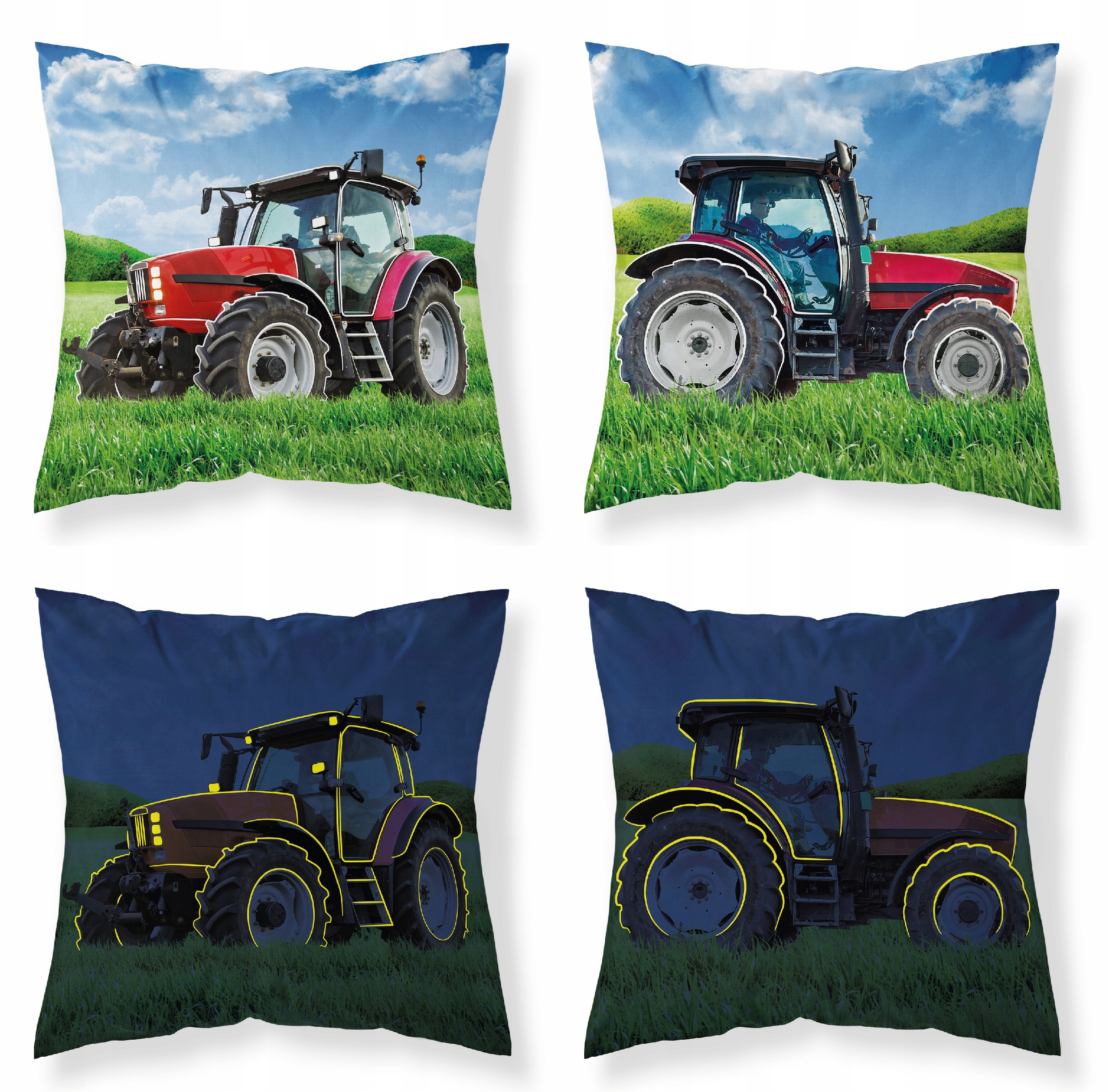 

Poszewka świecąca 40x40 cm traktor ciągnik