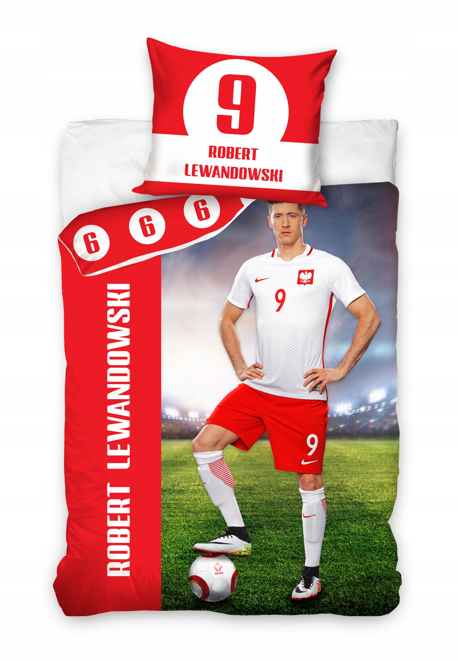 Pościel Robert Lewandowski Lewy Pzpn Pościel Piłka Nożna Piłkarz 160x200