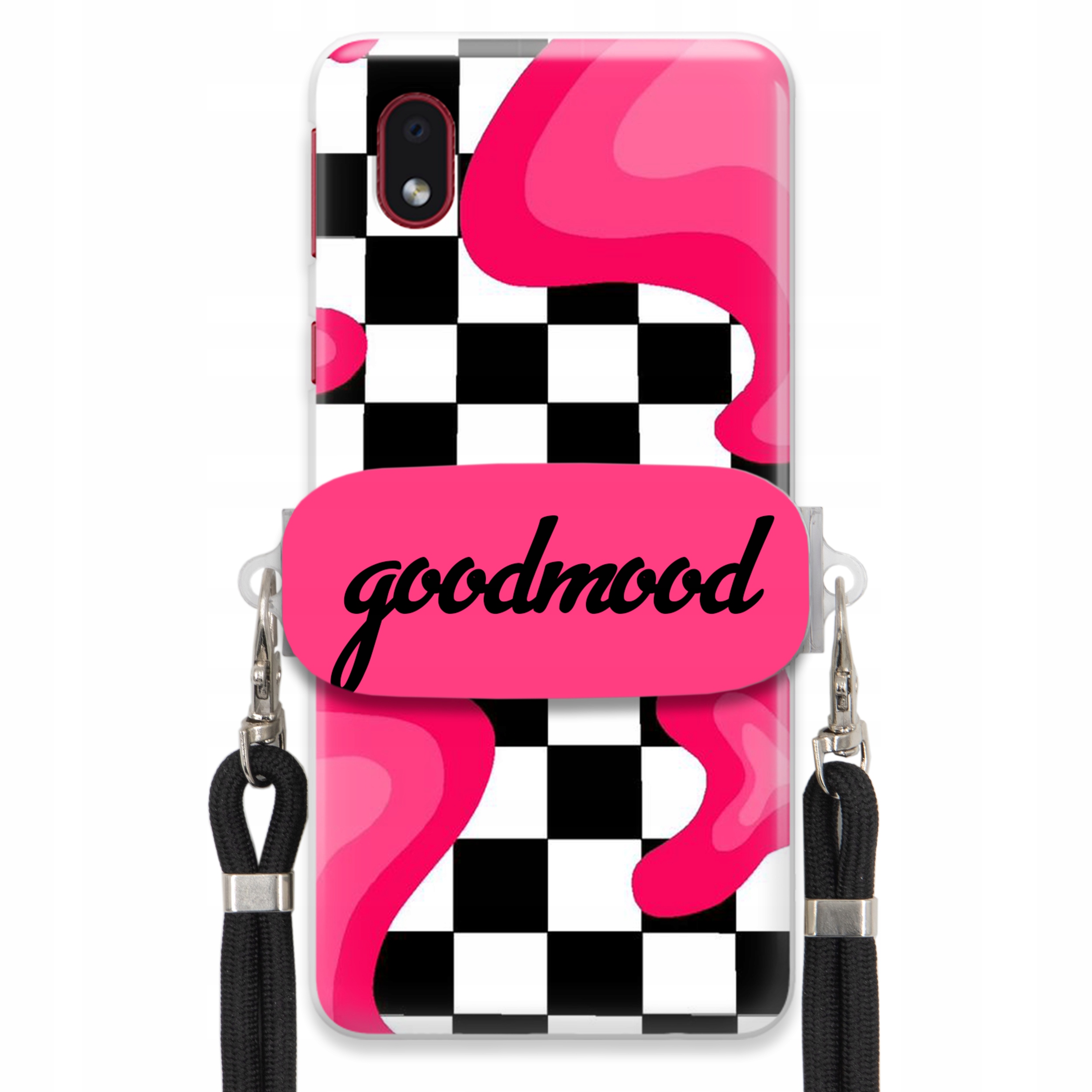 Puzdro Pre Samsung A01 Core Set Case Držiak Na Vodítko Čierny Pre Teen Splash