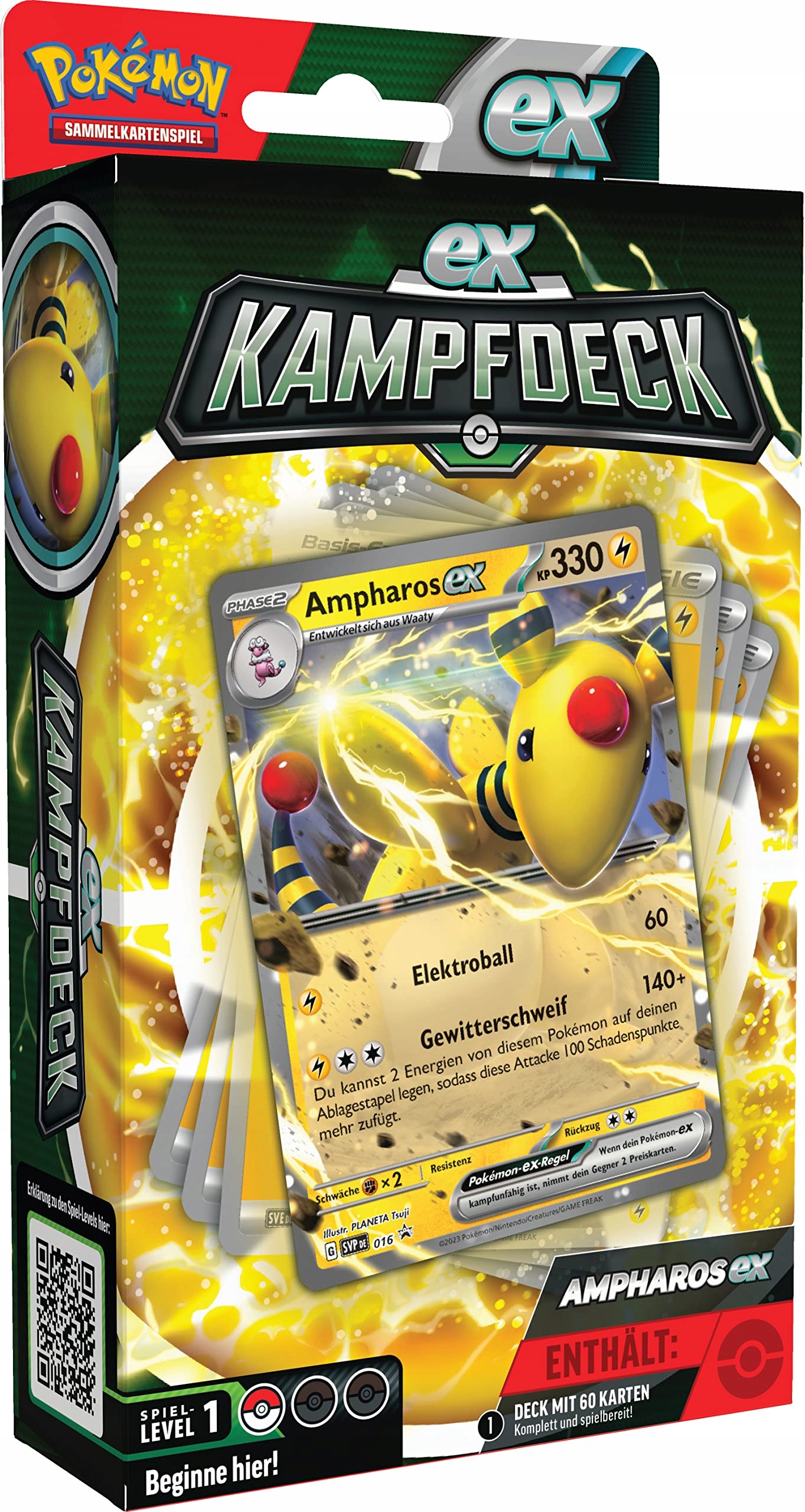 Pokémon Gra karciana kolekcjonerska: pokład walki Ampharos-ex De Pok 75